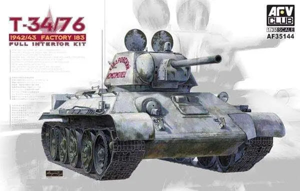 AFV Club AF35144 T34/76 Model 1942/43 Factory No.183 (Full Interior KIT) Plastic Model Kit AFV