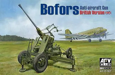 AFV Club AF35187 1/35 Bofors British Qf 40mm Mk.III Aa Gun Late Type Plastic Model Kit AFV