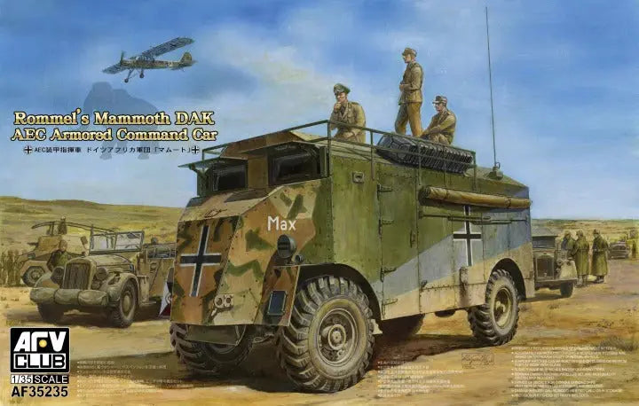 AFV Club AF35235 1/35 AEC Armoured Command Vehicle (German,North Africa) Plastic Model Kit AFV