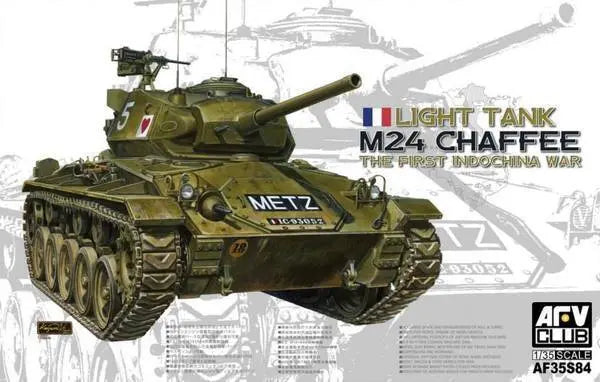 AFV Club AF35S84 1/35 M24 Chaffee The First Indochina War - French Army Plastic Model Kit AFV