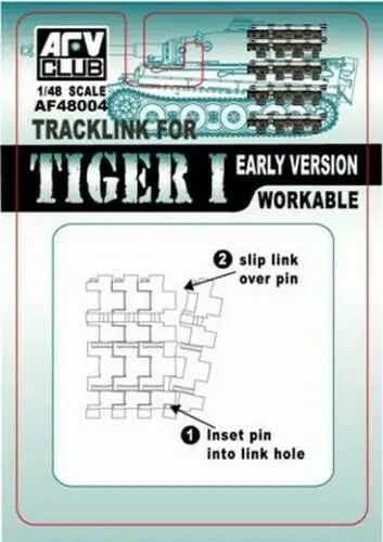 AFV Club AF48004 1/48 Tracklink For Tigeri Early Version (Workable) Plastic Model Kit AFV