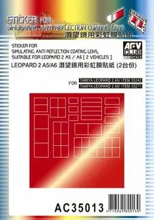 AFV Club AC35013 1/35 Sticker Anti Reflection Coating Lens For Leopard 2 A5/A6 (2 Vehicles) AFV