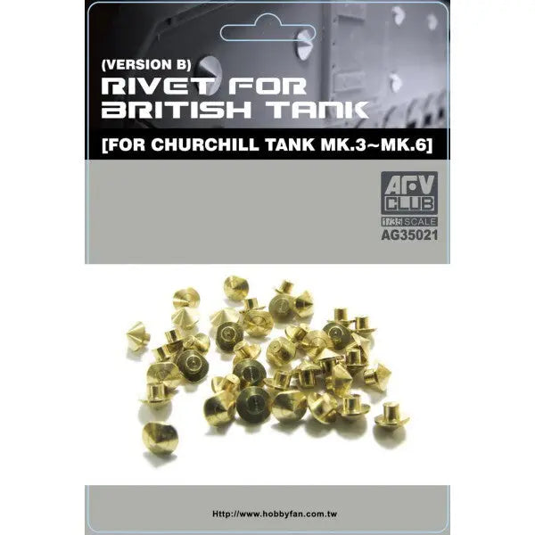 AFV Club AG35021 1/35 Rivet For British Tank (Version B) (For Churchill Tank Mk.3-6) AFV