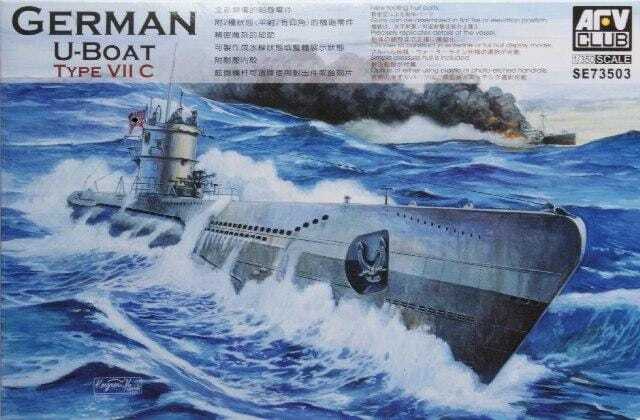 AFV Club SE73503 1/350 German U-Boat Type VII C Plastic Model Kit AFV