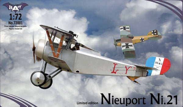 Bat Project 72001 1/72 Nieuport Ni.21 France Plastic Model Kit