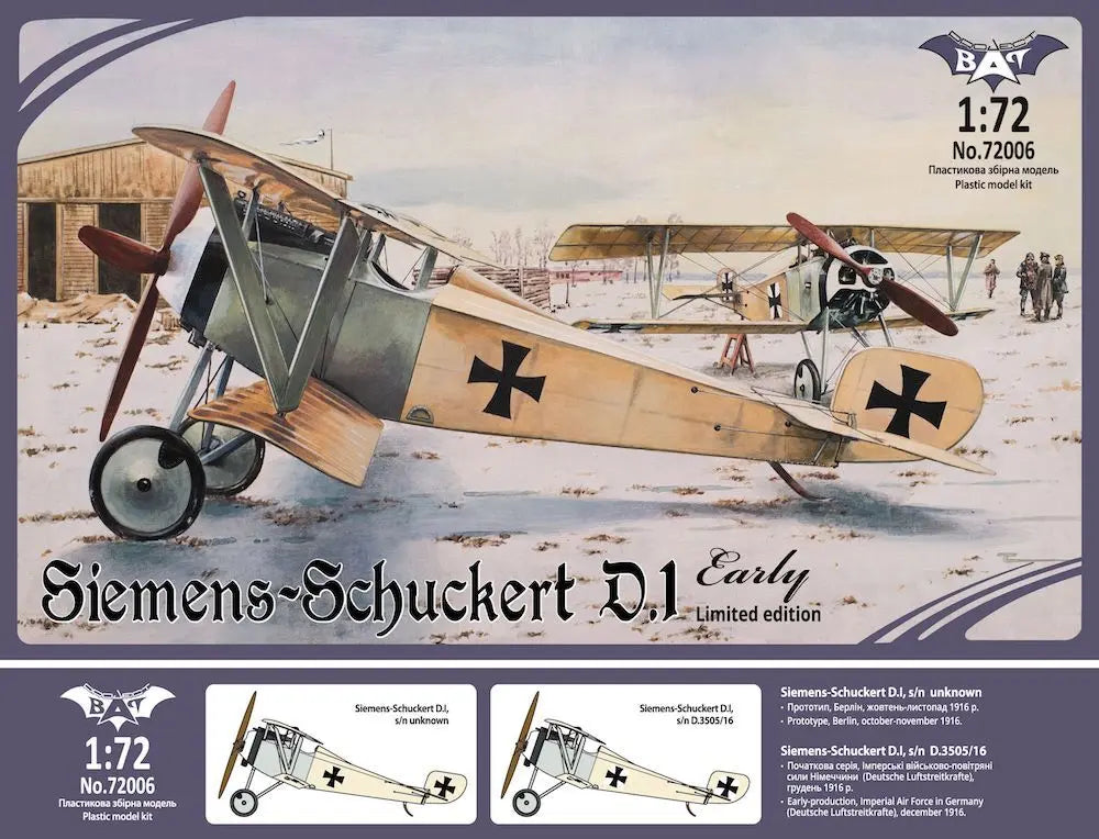 Bat Project 72006 1/72 Siemens Shuckert D1 early Plastic Model Kit Bat Project