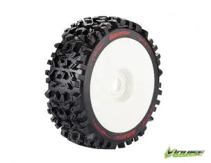 B-Pioneer 1/8 Buggy Tyre Soft White Rim Louise