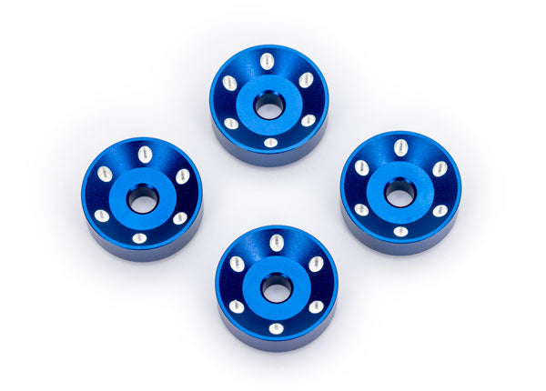 10257-BLUE TRAXXAS WHEEL WASHERS ALUM BLUE