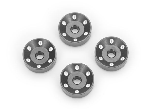 10257-GRAY TRAXXAS WHEEL WASHERS ALUM GRAY