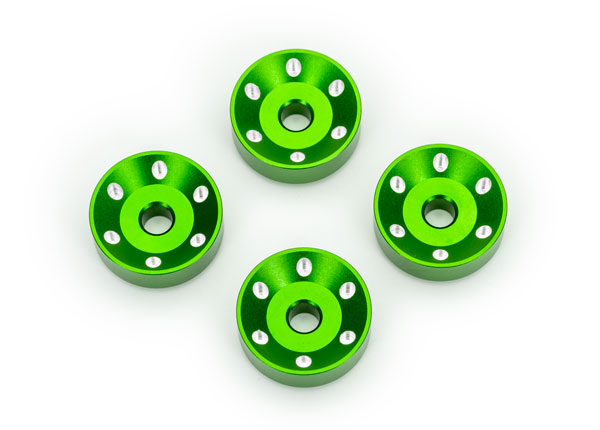 10257-GRN TRAXXAS WHEEL WASHERS ALUM GRN