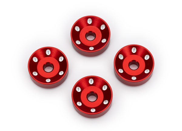 10257-RED TRAXXAS WHEEL WASHERS ALUM RED