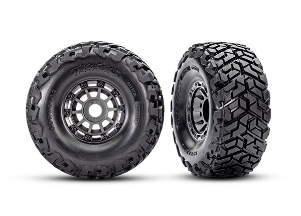 10272-GRAY TRAXXAS T&W WHL GRAY MAXX SC TIRES (L&R)