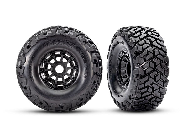 10272 TRAXXAS T&W BLK WHL MAXX SC TIRES (L&R)