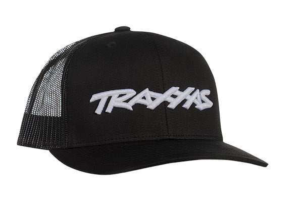 TRAXXAS TRUCKER HAT CURVED BILL BLACK TRAXXAS LOGO