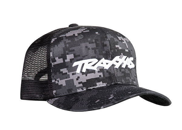 1182-CAMO TRAXXAS LOGO HAT CURVE BILL CA