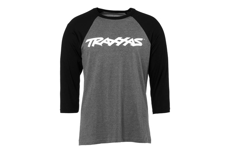 1369-XL TRAXXAS RAGLAN SHIRT GREY/BLK XL