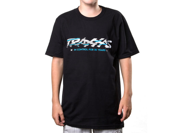 1391-L TRAXXAS BLACK SLICED TEE YOUTH LARGE