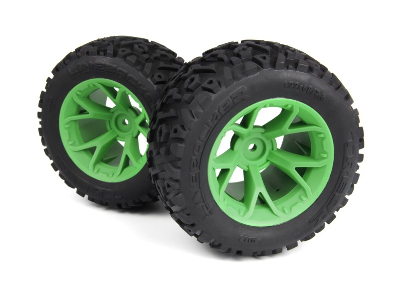 MV150682 - Mounted Linebacker Tire on MT Wheel (Green/2pcs)