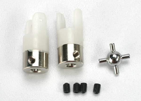 1539R TRAXXAS U-JOINTS (2)/3MM GRUB SCREWS