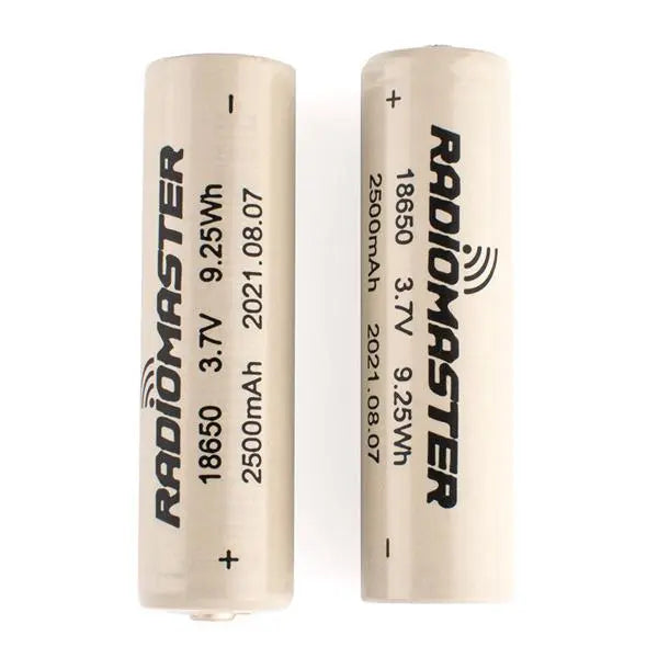 RadioMaster 18650 Battery 2500mah 3.7V (2pcs) For TX16S / TX12 RDM-B157-18650-2500 Radio Master