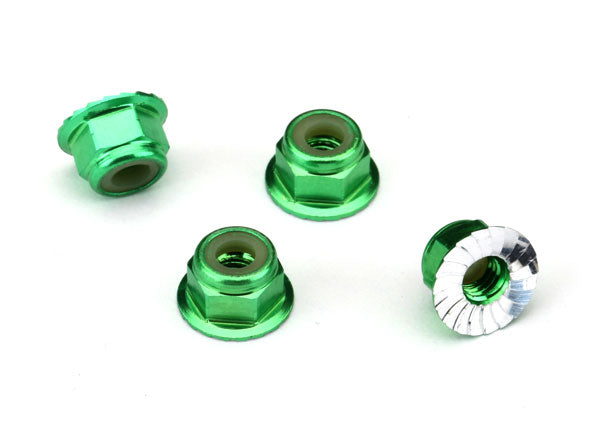 1747G TRAXXAS NUTS 4MM FLANGED NYLON LOCKIN