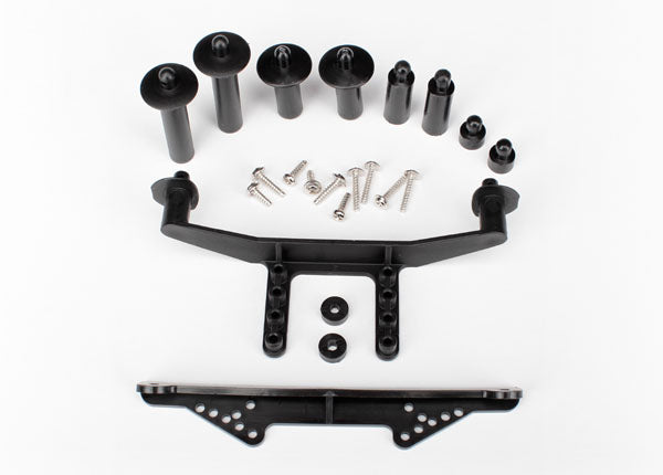 1914R TRAXXAS BODY MOUNT FRONT & REAR (BLACK)