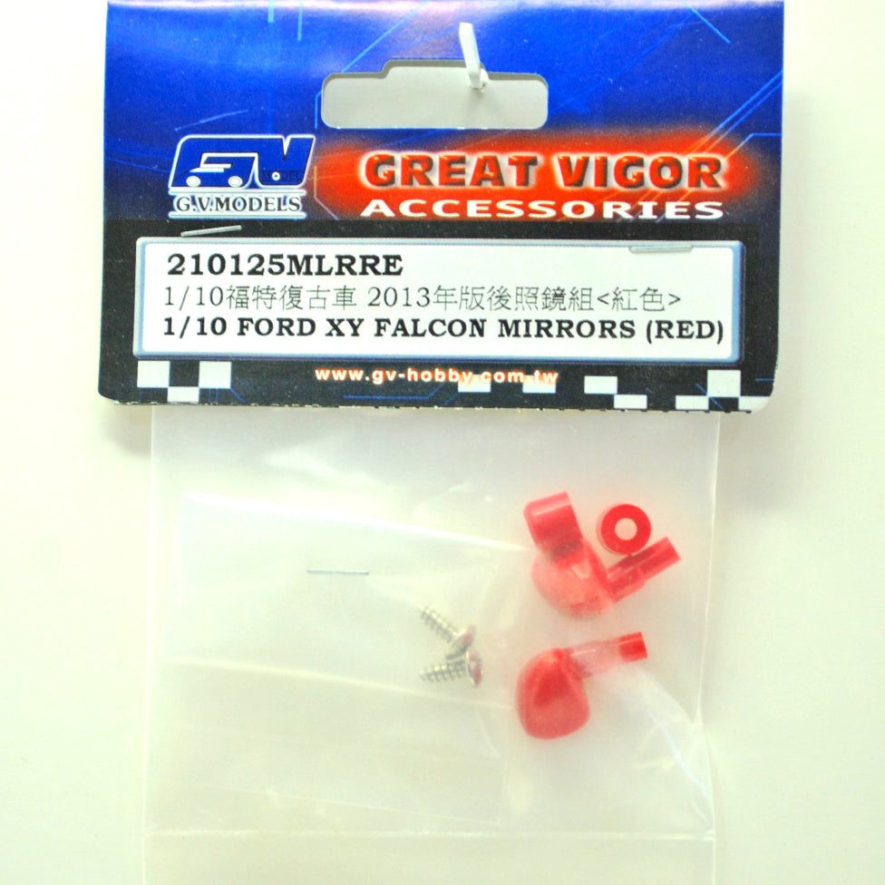 GV 210125MLRRE FORD XY GT MIRROR SET (RED) GV