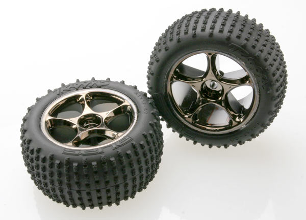 TRAXXAS TYRES AND WHEELS ASSY ALIAS REAR