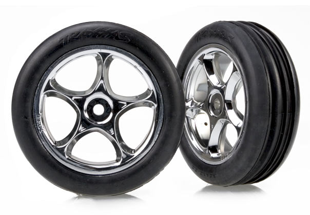 TRAXXAS TYRES AND WHEELS ASSEMBLED FRONT