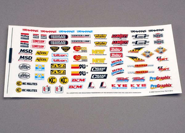 2514 TRAXXAS DECAL SHEET RCING SPONSR