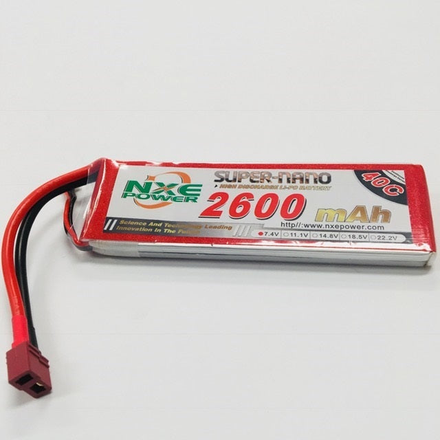 NXE 7.4V 2600mah 40c Soft case w/Deans