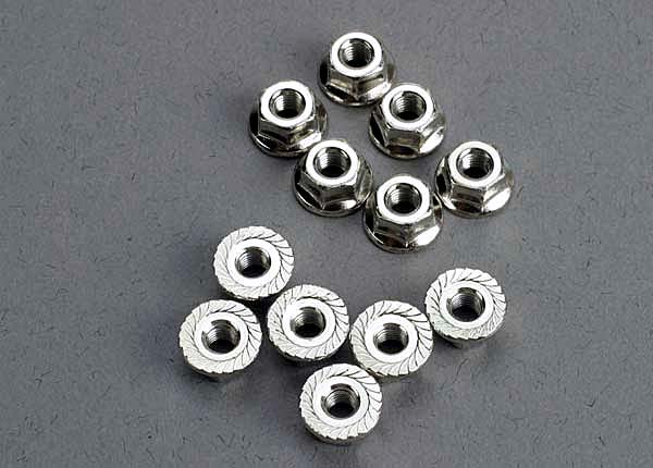 2744 TRAXXAS FLANGED NUTS 3MM