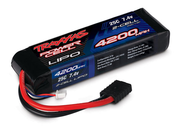 2867 TRAXXAS 4200MAH 25C LIPO 2S 7.4V