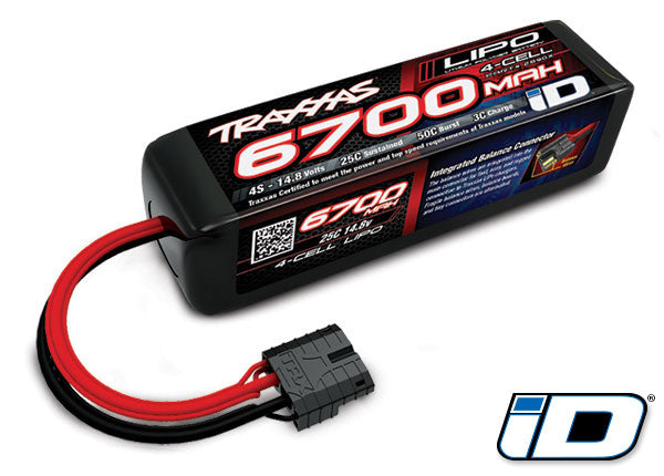 2890X TRAXXAS 6700MAH 14.8V 4-CELL 25C LIPO