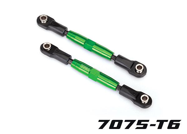 3643G TRAXXAS CAMBER LINKS FRONT (TUBES GREEN-ANOD 7075-T6 ALUM) (83MM) (2)/ ROD ENDS (4)/ ALUM WRENCH (1)