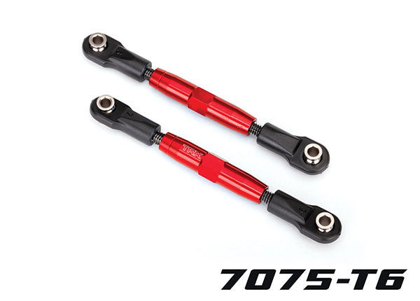 3643R TRAXXAS CAMBER LINKS FRONT (TUBES RED-ANOD 7075-T6 ALUM) (83MM) (2)/ ROD ENDS (4)/ WRENCH (1)