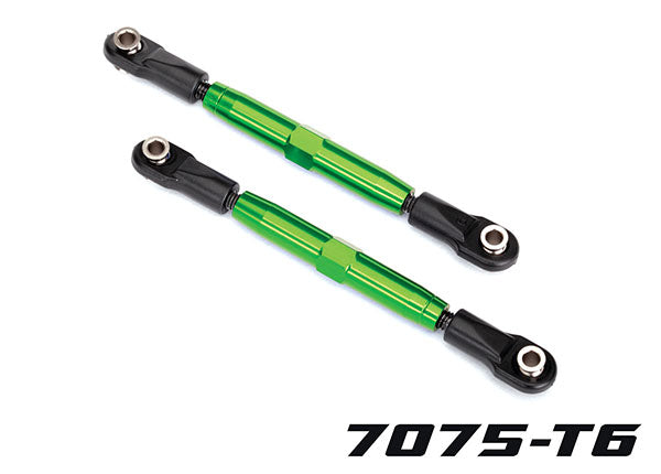 3644G TRAXXAS CAMBER LINKS REAR (TUBES GREEN-ANOD 7075-T6 ALUM) (73MM) (2)/ ROD ENDS (4)/ WRENCH (1)