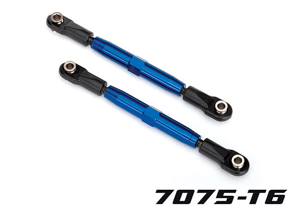 3644X TRAXXAS CAMBER LINKS REAR (TUBES BLUE-ANOD 7075-T6 ALUM) (73MM) (2)/ ROD ENDS (4)/WRENCH (1)