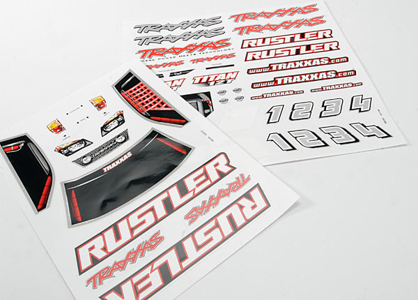 3716 TRAXXAS DECAL SHEET RUSTLER