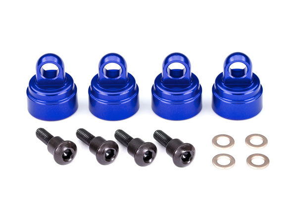 3767A TRAXXAS ALUM SHOCK CAPS BLUE ANODIZED