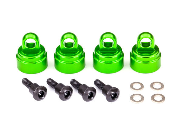 3767G TRAXXAS SHOCK CAPS ALUMINIUM (GREEN)