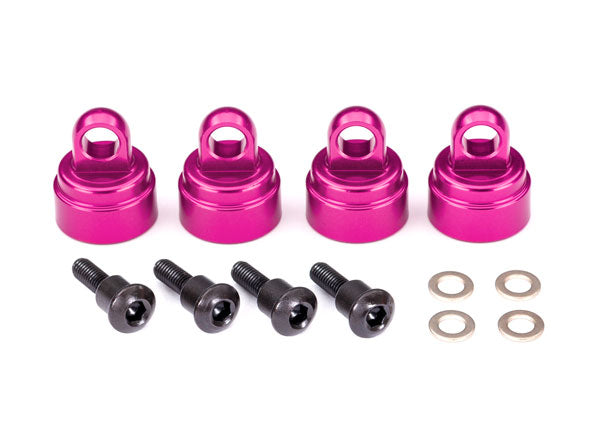 3767P TRAXXAS SHOCK CAPS ALUMIN PINK-ANOD (4)