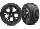 TRAXXAS TYRES & WHEELS RUSTLER FRONT