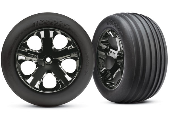 3771A TRAXXAS TYRES & WHEELS RUSTLER FRONT