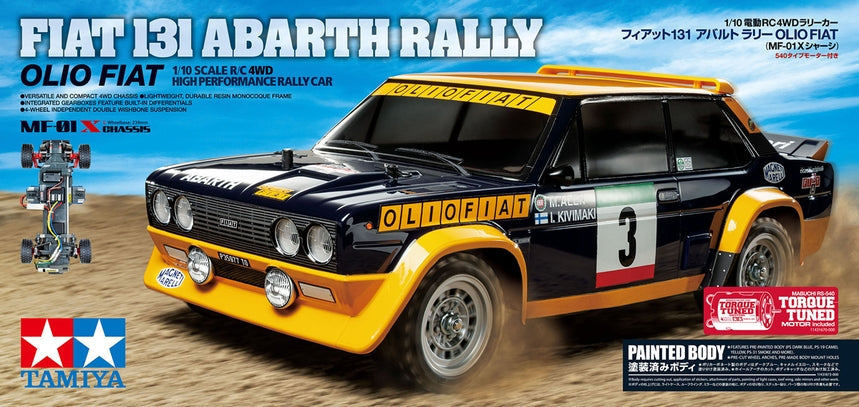 Tamiya 1/10 Rc Fiat 131 Abarth Rally Painted Body MF-01X 47494 Tamiya