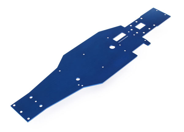 4422 TRAXXAS CHASSIS LOWER (BLUE-ANOD T6 ALUMINUM)