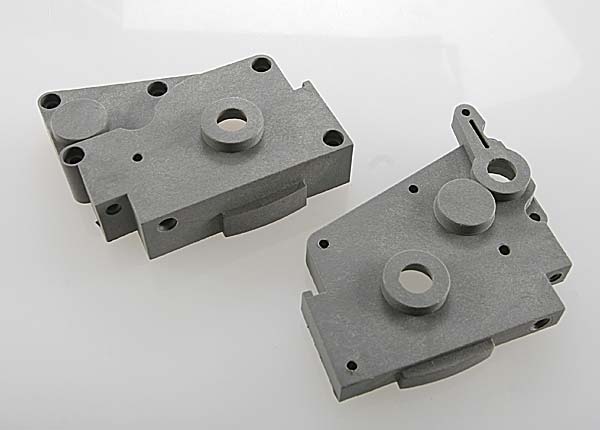 4491A TRAXXAS GEARBOX HALVES (GREY) (LEFT STRAIGHT)