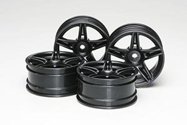 T51263 TAMIYA TWIN 5SPK WHL *4 BLA 26MM/+4 Tamiya