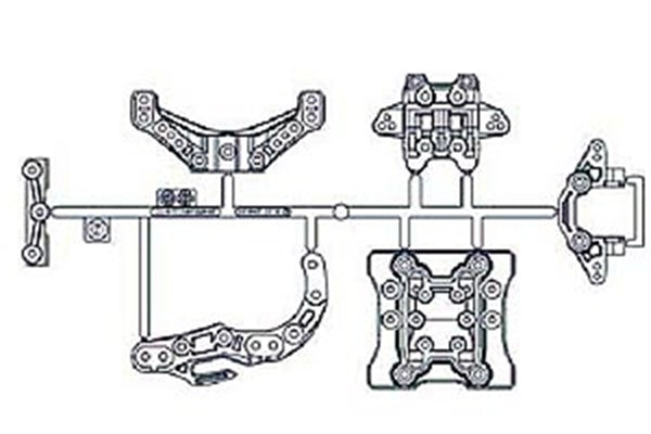 T51422 TAMIYA FF-03 M PARTS (DAMPER STAY) Tamiya