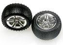 5572R TRAXXAS TYRES & WHEELS ASSEMBLES (REAR GLUED)